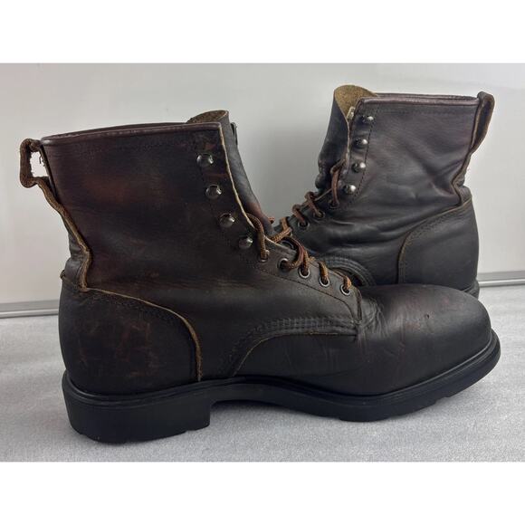 Red Wing Mens 4451 Diamond Back Supersole Steel Toe Logger Boots 13 D USA Made main image 11